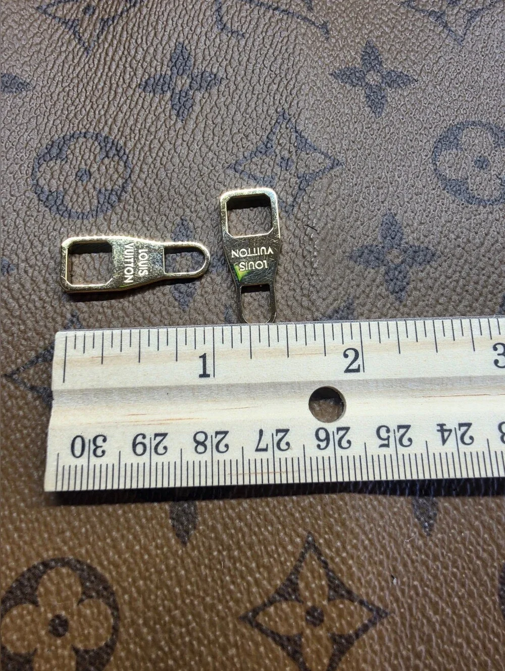 Louis Vuitton Gold-Tone Zipper Pulls Set Of Two